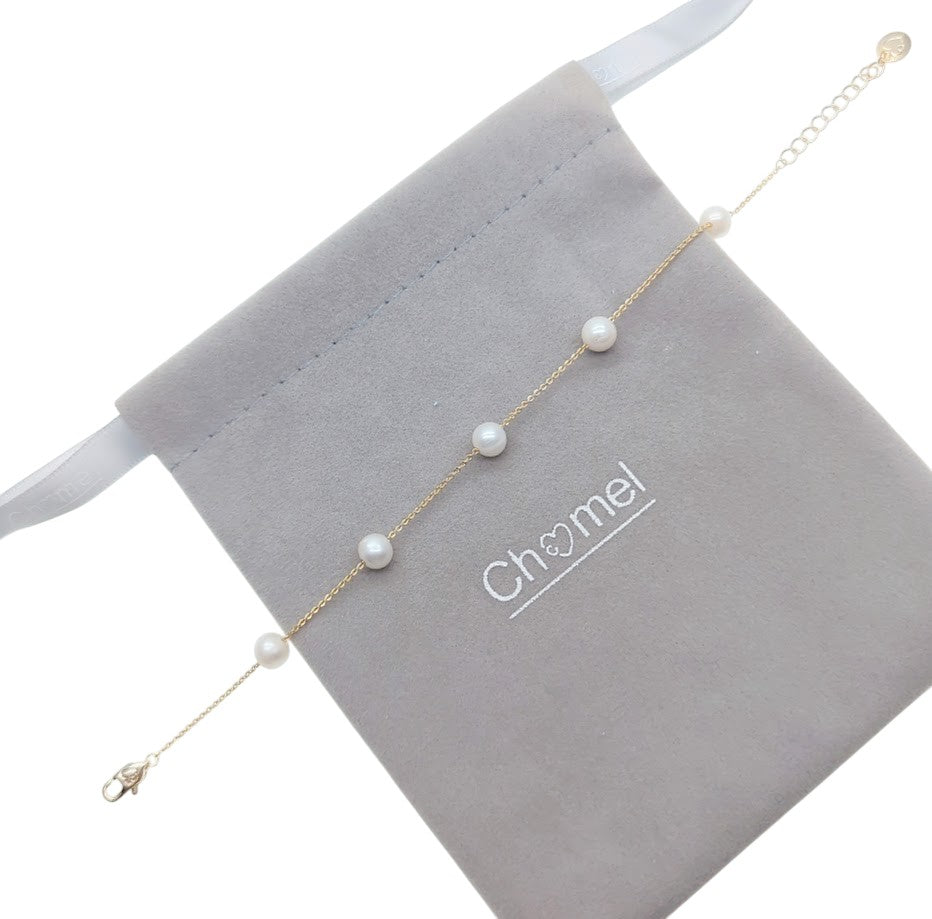 Freshwater Pearl Chain Bracelet - CHOMEL