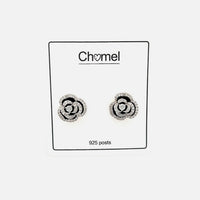 Flower Cubic Zirconia Earrings - CHOMEL