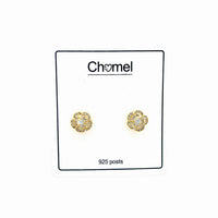 Flower Cubic Zirconia Earrings - CHOMEL