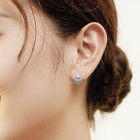 CHOMEL Freshwater Pearl Gold Stud Earrings