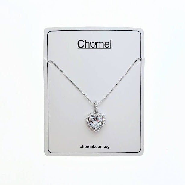 Heart Cubic Zirconia Necklace - CHOMEL