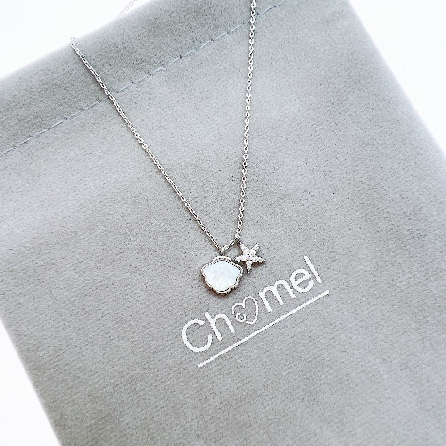 Shell & Starfish Mother of Pearl Necklace - CHOMEL