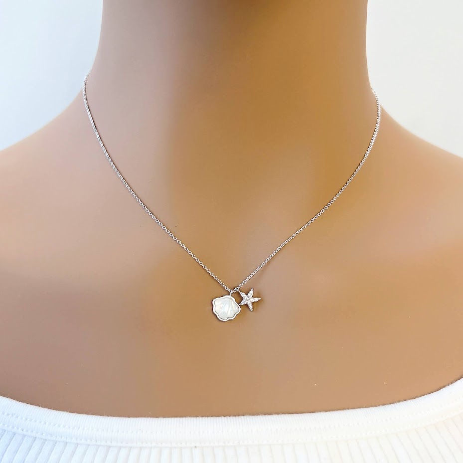 Shell & Starfish Mother of Pearl Necklace - CHOMEL