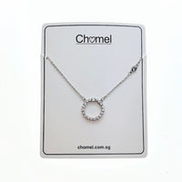 Round Cubic Zirconia Necklace - CHOMEL