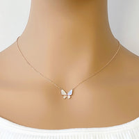 Butterfly Mother of Pearl Necklace - CHOMEL