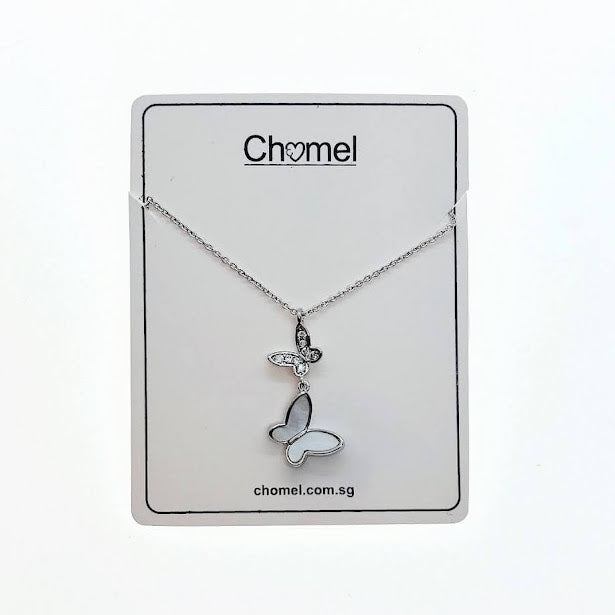 Butterfly Mother of Pearl Necklace - CHOMEL