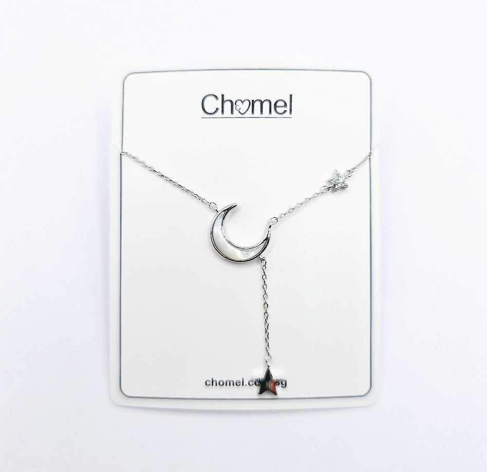 Moon & Star Mother of Pearl Necklace - CHOMEL