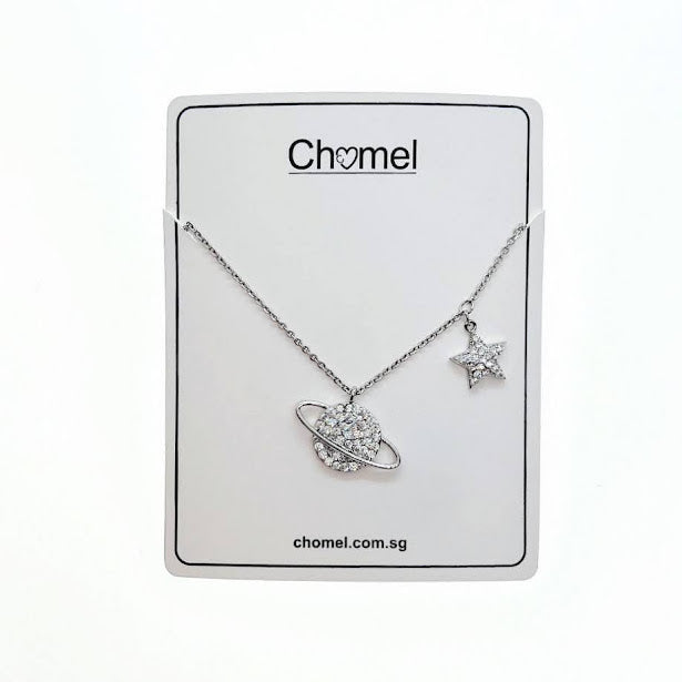 Planet Cubic Zirconia Necklace - CHOMEL