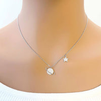 Planet Cubic Zirconia Necklace - CHOMEL