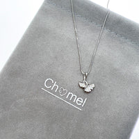 Gingko Leaf Cubic Zirconia Necklace - CHOMEL