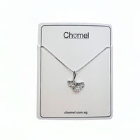Gingko Leaf Cubic Zirconia Necklace - CHOMEL