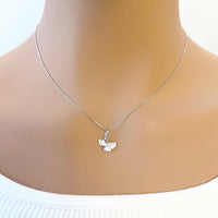 Gingko Leaf Cubic Zirconia Necklace - CHOMEL