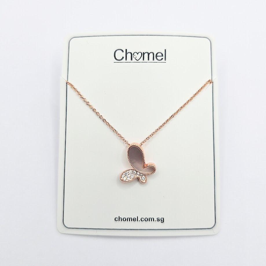 Butterfly Mother of Pearl Necklace - CHOMEL