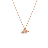 CHOMEL Cubic Zirconia Mermaid Tail Rosegold Necklace