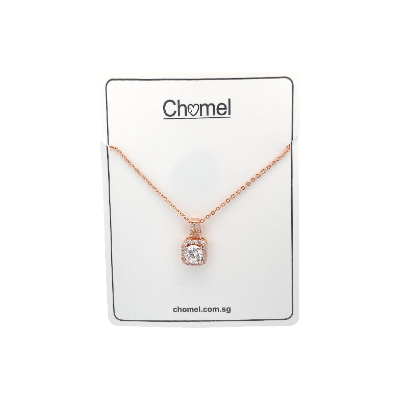 Cubic Zirconia Pendant Necklace - CHOMEL