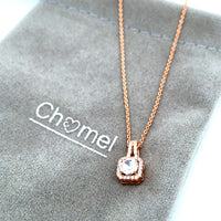 Cubic Zirconia Pendant Necklace - CHOMEL