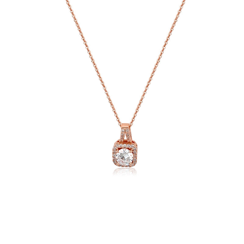 Cubic Zirconia Pendant Necklace - CHOMEL