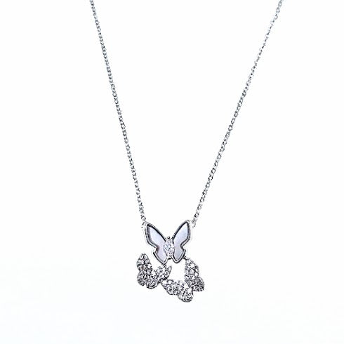 Butterfly Mother of Pearl Necklace - CHOMEL