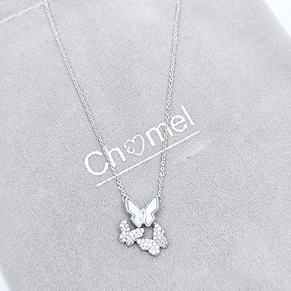 Butterfly Mother of Pearl Necklace - CHOMEL