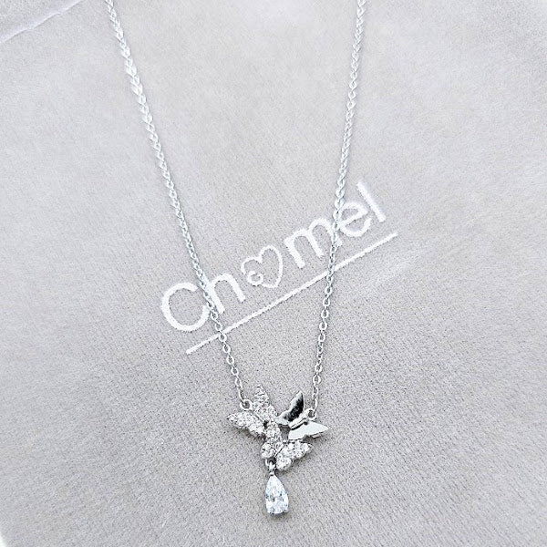 Butterfly Cubic Zirconia Necklace - CHOMEL
