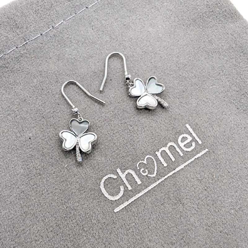 Clover Leaf Mother of Pearl Earrings - CHOMEL