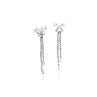 Ribbon Cubic Zirconia Earrings - CHOMEL