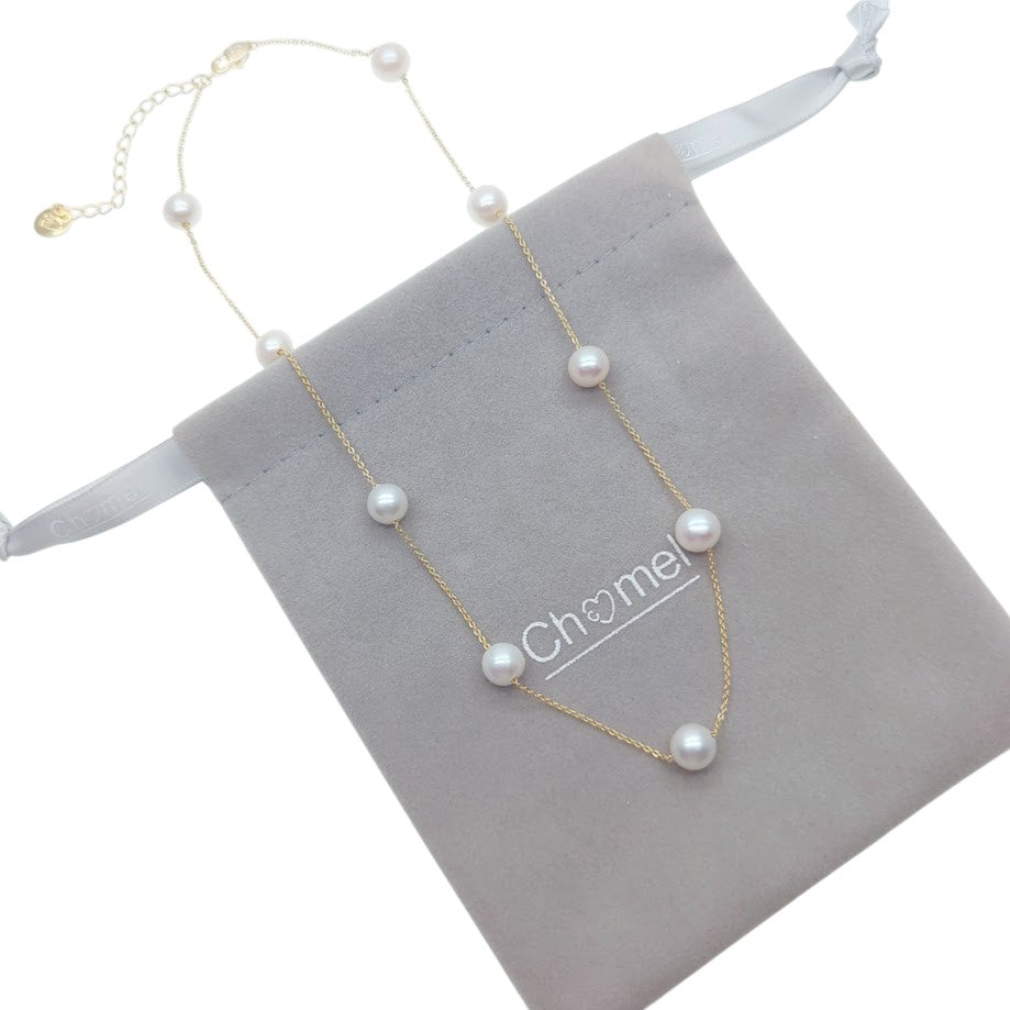 Freshwater Pearl On Chain Necklace - CHOMEL