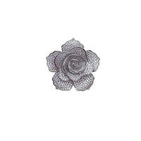 Flower Cubic Zirconia Brooch - CHOMEL