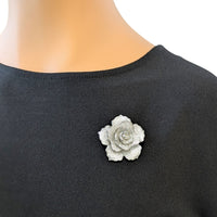 Flower Cubic Zirconia Brooch - CHOMEL