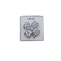 4 Leaf Clover Cubic Zirconia Brooch - CHOMEL