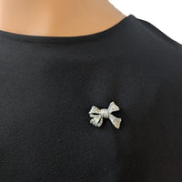 Ribbon Cubic Zirconia Brooch - CHOMEL