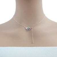 Flower Cubic Zirconia Necklace - CHOMEL