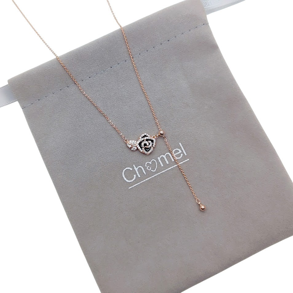 Flower Cubic Zirconia Necklace - CHOMEL