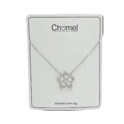 Flower Cubic Zirconia & Mother Of Pearl Necklace - CHOMEL