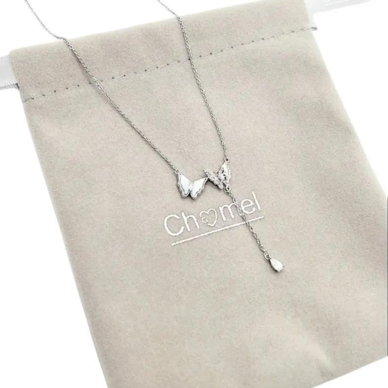 Butterfly Cubic Zirconia Necklace - CHOMEL