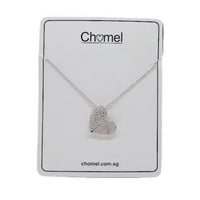 Heart Cubic Zirconia & Mother Of Pearl Necklace - CHOMEL