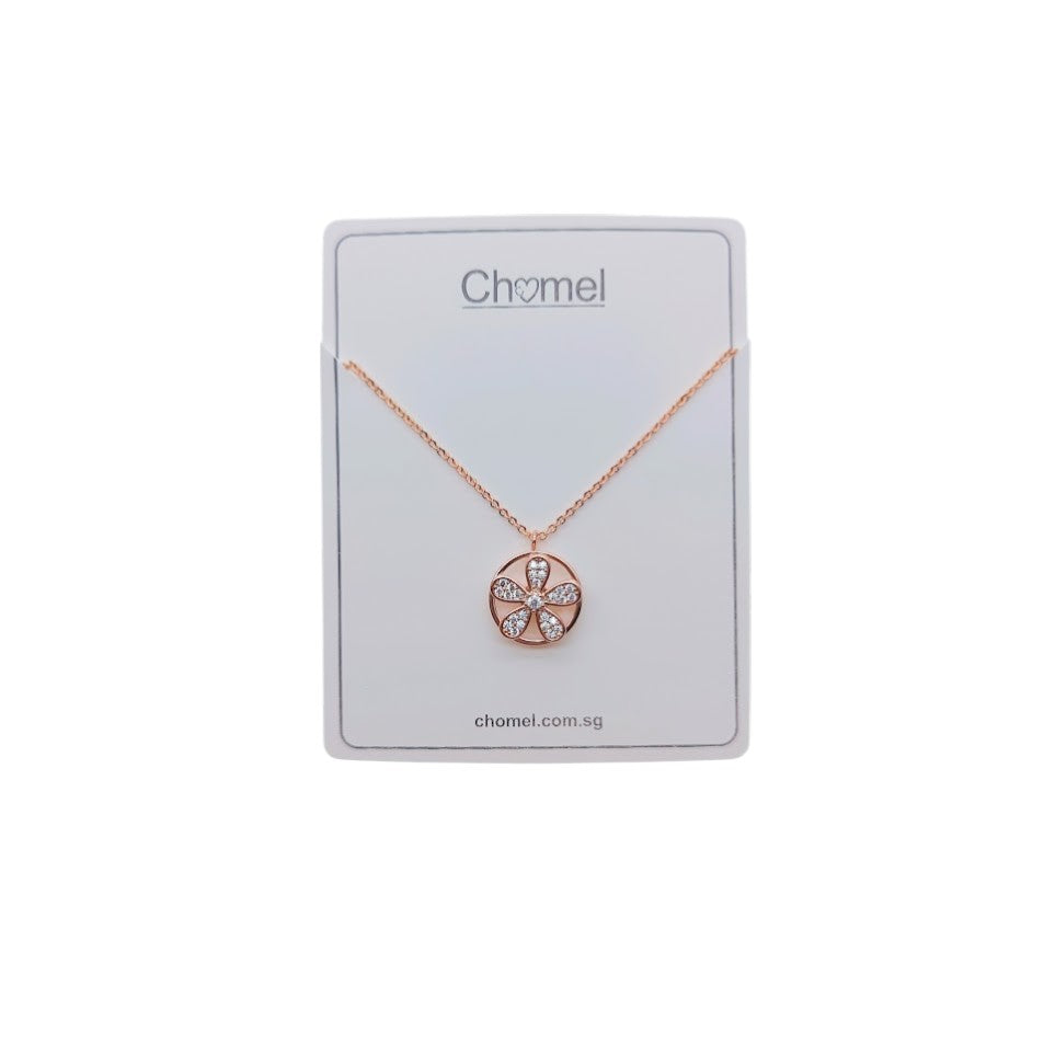 Flower Cubic Zirconia Necklace - CHOMEL