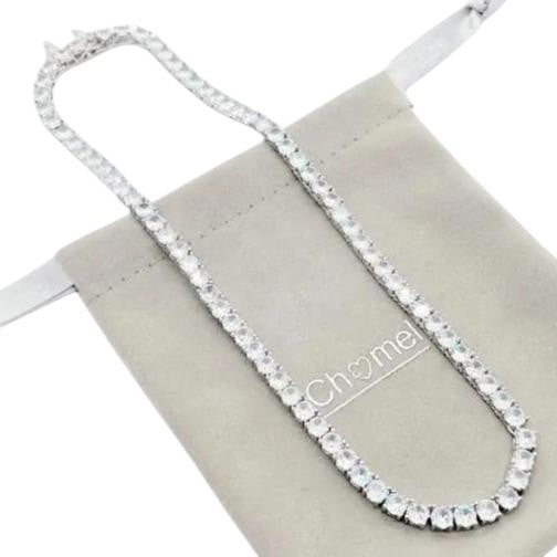 5mm Cubic Zirconia Tennis Necklace - CHOMEL