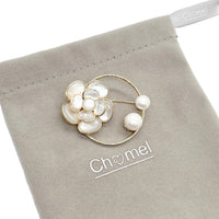 Flower Mother Of Pearl & Freshwater Pearl Brooch - CHOMEL