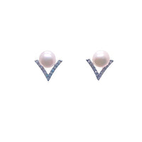 Freshwater Pearl & Cubic Zirconia Earrings - CHOMEL