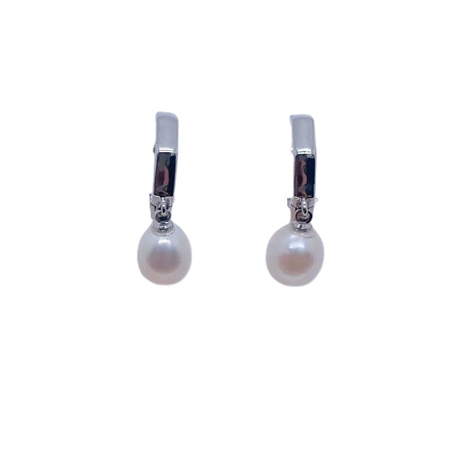 Freshwater Pearl Hoop Earrings - CHOMEL
