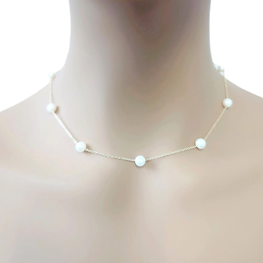 Freshwater Pearl On Chain Necklace - CHOMEL