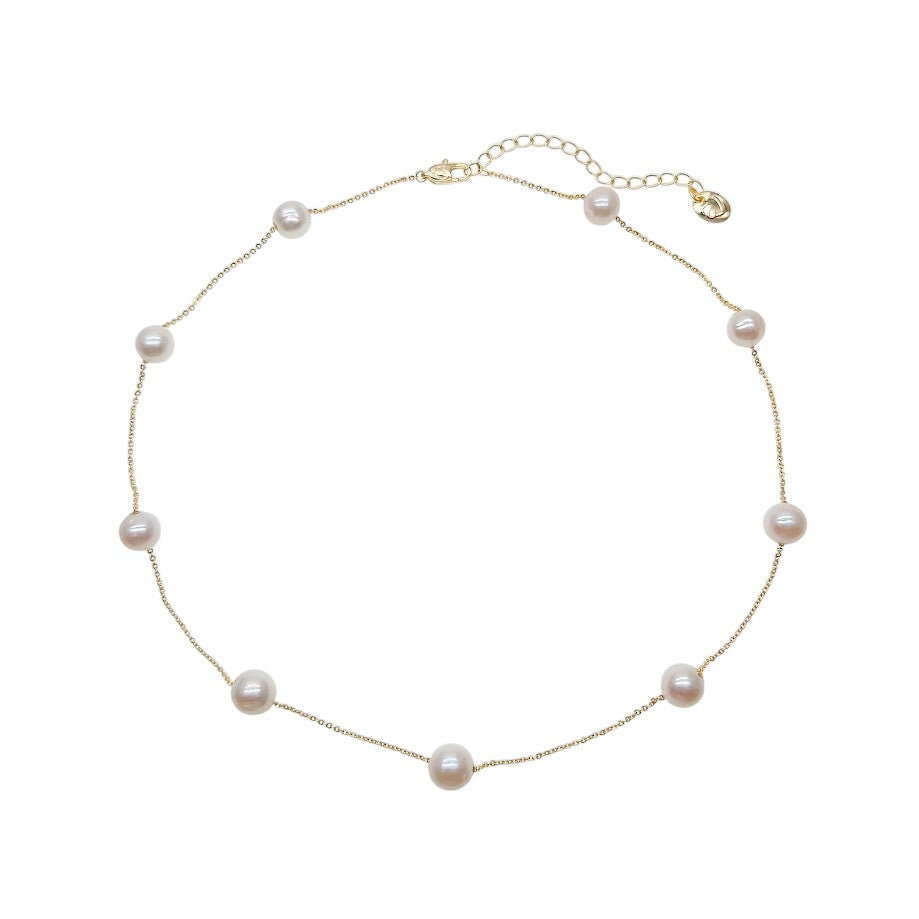 Freshwater Pearl On Chain Necklace - CHOMEL
