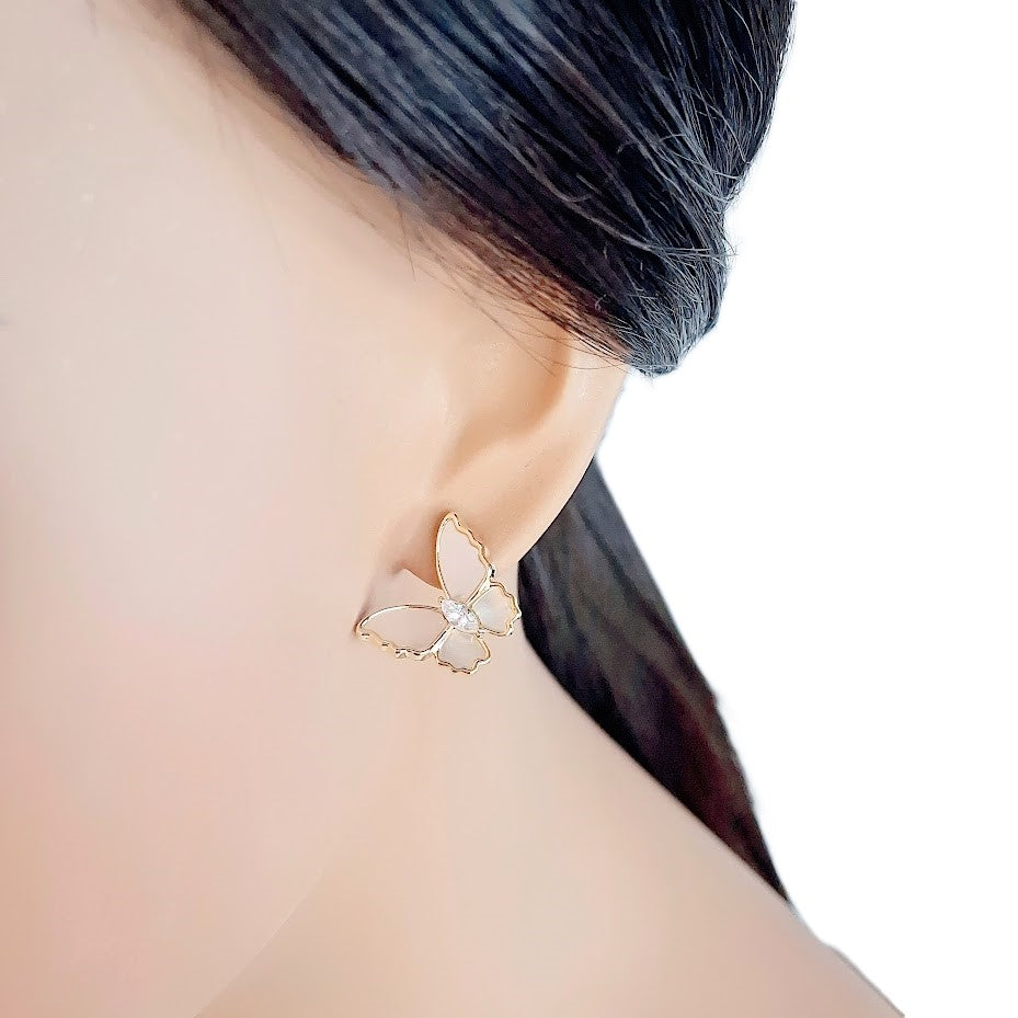 Butterfly Mother of Pearl Earrings - CHOMEL