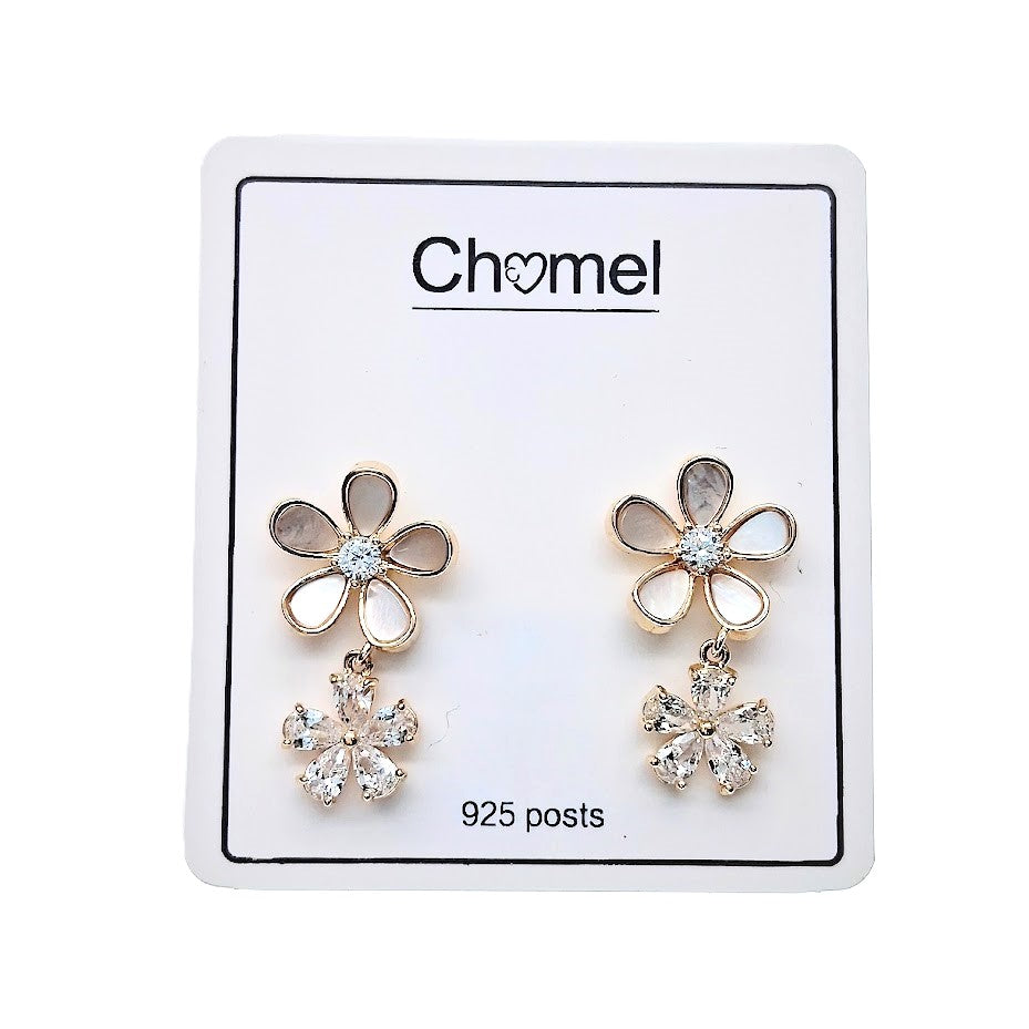 Flower Mother of Pearl Earrings - CHOMEL