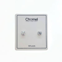 6mm Cubic Zirconia Solitaire Earrings - CHOMEL