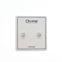 5mm Cubic Zirconia  Stud Earring, Rosegold Plated - CHOMEL