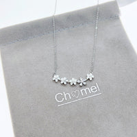 Flower Cubic Zirconia Necklace - CHOMEL
