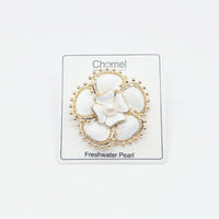 Flower Freshwater Pearl Brooch - CHOMEL