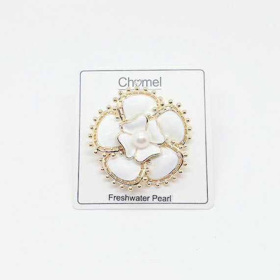 Flower Freshwater Pearl Brooch - CHOMEL